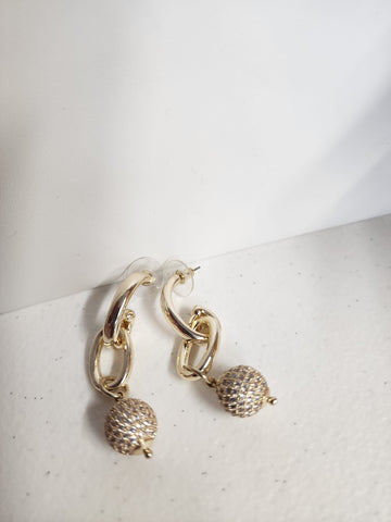 Aretes en cadena  Diamantada