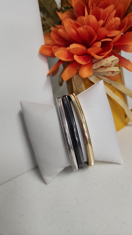 Trio de Pulseras elásticas Zamak