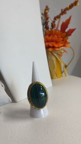 Anillo cuarzo verde