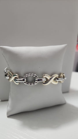 #158-Pulsera Infinito  Dos Tonos