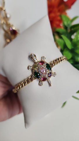 Pulsera Cubana  Tortuga Colores