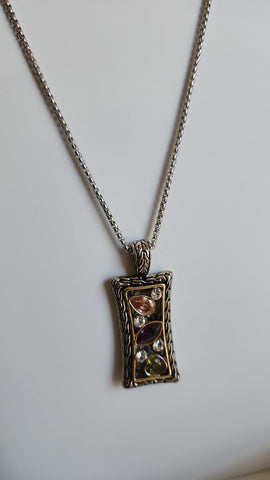 Cadena Rectangular  En Cristales