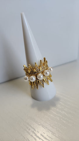 Anillo de Corona  Perla