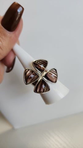 Anillo de Flor  Marron
