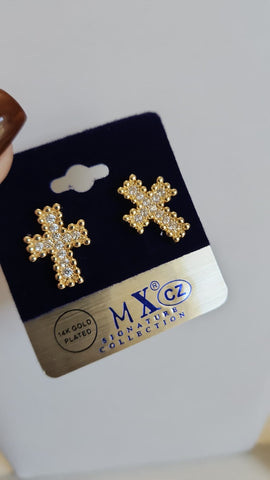 258-Aretes Rodio Cruz