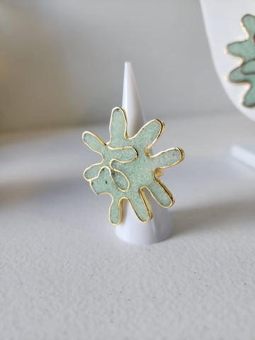 Anillo Otoñal Flor  Drutzy  Verde