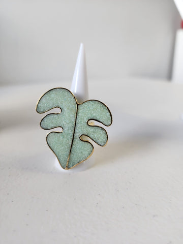 Anillo Otoñal Hoja Drutzy  Verde