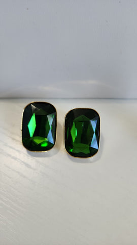 Aretes Princes Rectangular Verde