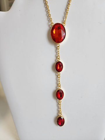 Collar Cristal  Rojo
