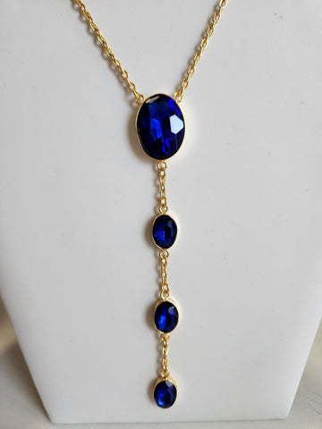 Collar Cristal  Azul