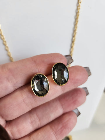 Aretes Cristal  Smoke