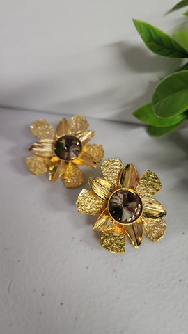 Aretes Flor  Oro