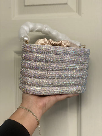 Cartera escarchada Plata