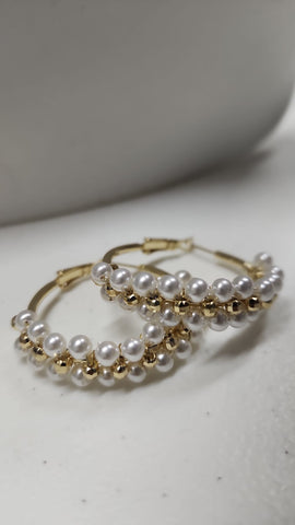 Argollas con Perla y Balines