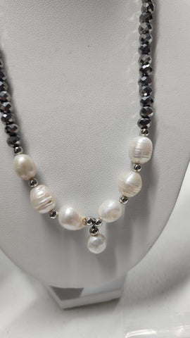 Set Collar y Aretes Perla