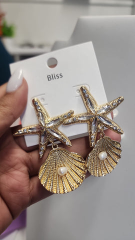 Aretes Estrella y Almejas
