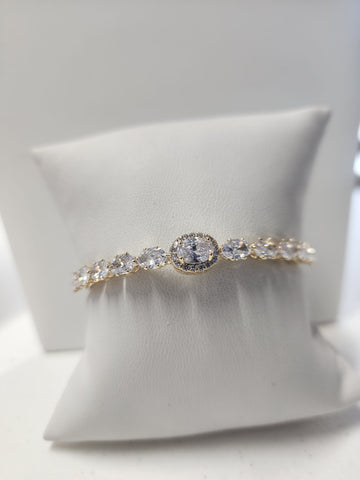 Pulsera Circonia dorada