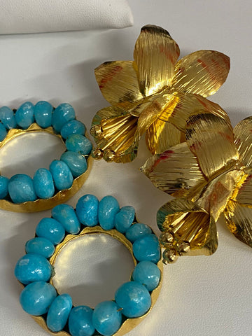 Arete Orquidea Cuenca Turquesa