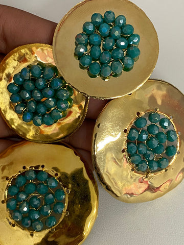 Aretes Redondos cuenca Teal