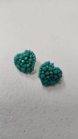 Aretes cuenca corazon Turquesa