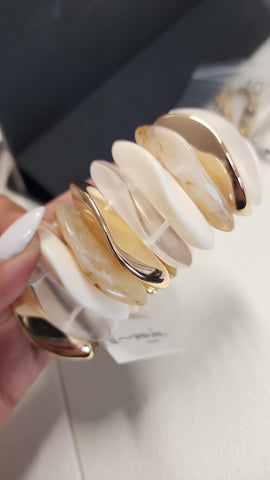 Pulseras de Granitos Hueso