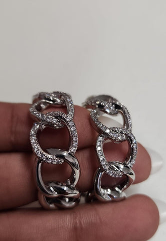 Aretes Cadena plata # 1