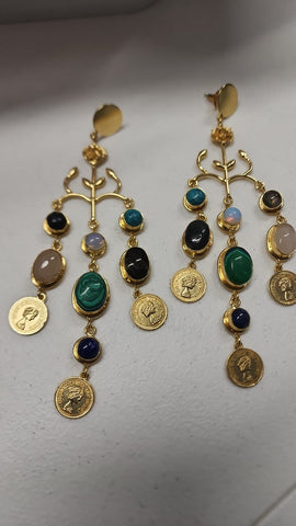 Aretes Cuarzo  Verde