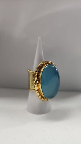 Anillo Ovalado Azul