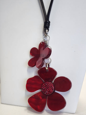 Collar de Flor Rojo