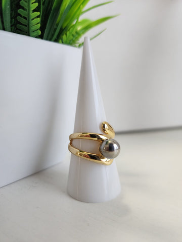 Anillo Dorado  De Baline Plata