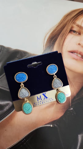 Aretes en Colores  Azul
