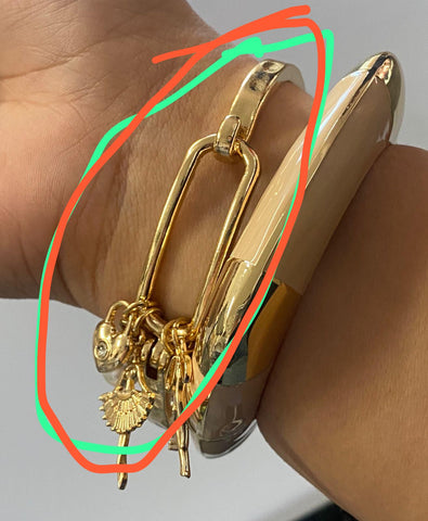 Pulsera dorada Charms Corazón