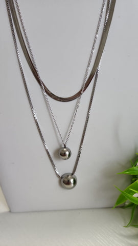 Trio de Cadenas  Balines  Plata