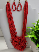 #611-Collar en Cuencas  Con Aretes
