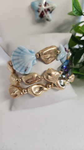 Trio de Pulseras  Almejas