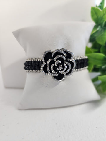 #069-Pulsera  Flor  Diamantado
