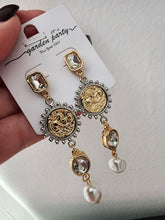 Aretes Amor de Madre Largos - Cristal - Perla
