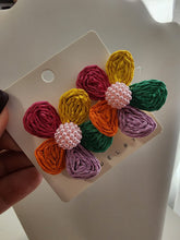 Ratán- Aretes 5 Petálos