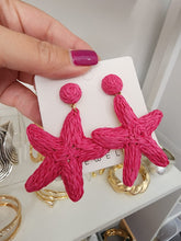 Aretes en Rattan estrella