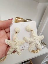 Aretes en Rattan estrella