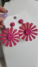 Aretes de Flores  Rattan en Colores