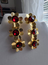 Aretes Colgante de Tres Flores