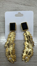 Aretes de Hoja piedra