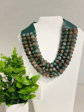 Collar en Capas  Cerradura Iman y Cuero