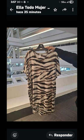 Vestido Animal Print L